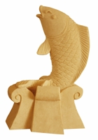 圆雕砂岩雕塑建材加盟图片:Y0092A戏水鱼
