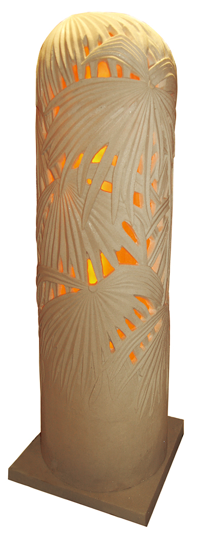柱子砂岩雕塑建材加盟图片:Z0018棕榈叶柱