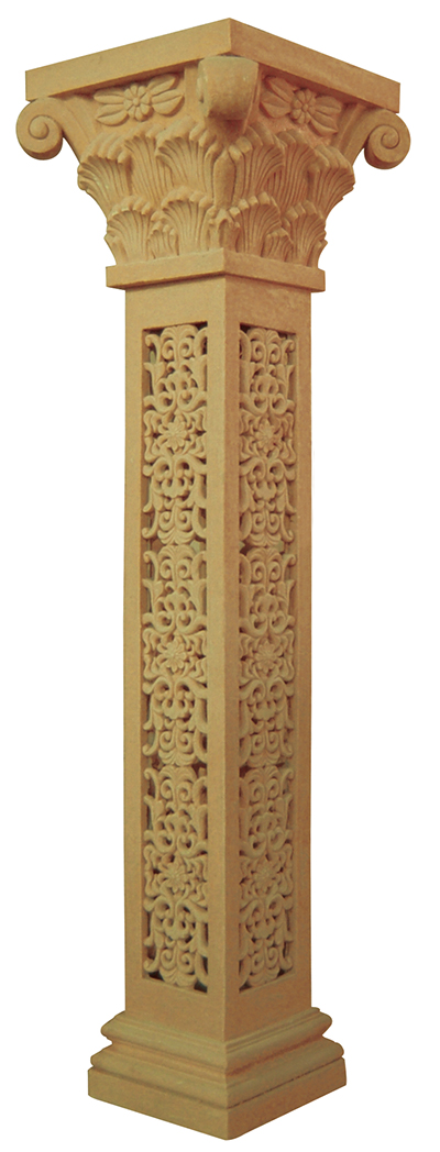 柱子砂岩雕塑建材加盟图片:Z0025镂花方柱