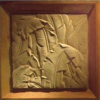 浮雕砂岩雕塑建材加盟图片:B0002D芭蕉壁饰