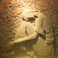 浮雕砂岩雕塑建材加盟图片:B0095傣族女A