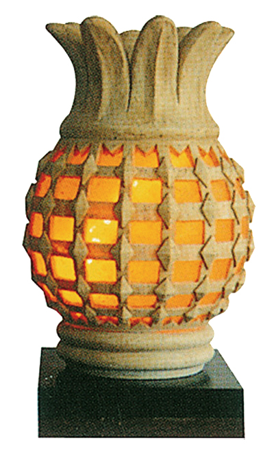 灯饰砂岩雕塑建材加盟图片:D0005小菠萝灯