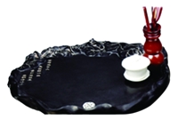 红墨工坊砂岩雕塑建材加盟图片:G0018荷叶茶具