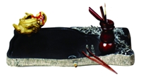 红墨工坊砂岩雕塑建材加盟图片:G0022墨宝茶具