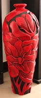 红墨工坊砂岩雕塑建材加盟图片:G0077花影大花瓶